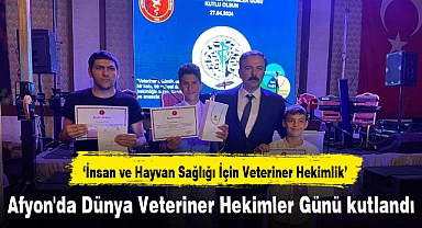 Afyon'da Dünya Veteriner Hekimler Günü kutlandı