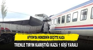 Afyon'da Hemzemin Geçitte Kaza 1 Kişi Yaralandı