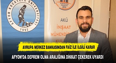 AFYON'DAKİ O FAY 7 BÜYÜKLUĞUNDE DEPREM RİSKI VAR