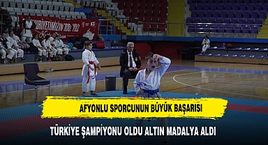 Afyon’lu minik kareteci Türkiye şampiyonu oldu