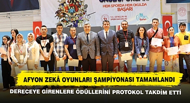 Afyon Zekâ Oyunları Şampiyonası Tamamlandı