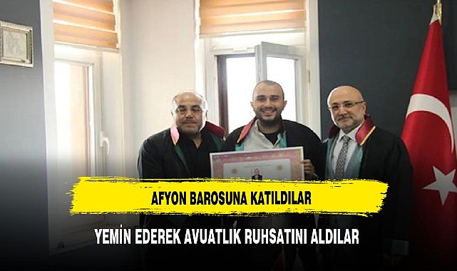 Afyonkarahisar Barosu'na Yeni Katılan Genç Avukat, Meslek Yemini Ederek Avukatlık Ruhsatını Aldı