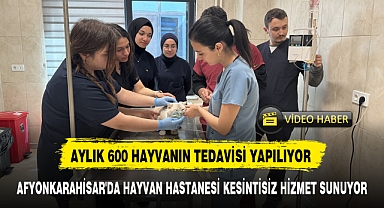AFYONKARAHİSAR'DA HAYVAN HASTANESİ KESİNTİSİZ HİZMET SUNUYOR