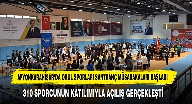 Afyonkarahisar’da Okul Sporları Santranç Müsabakaları Başladı