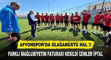 AFYONSPOR’DA OLAĞANÜSTÜ HAL !!