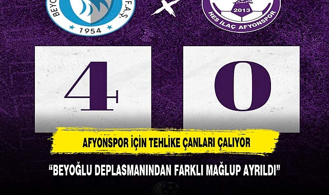 AFYONSPOR İÇİN TEHLİKE ÇANLARI ÇALIYOR
