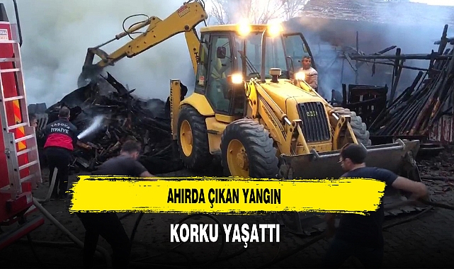 Ahırda Çıkan Yangın Korku Yaşattı