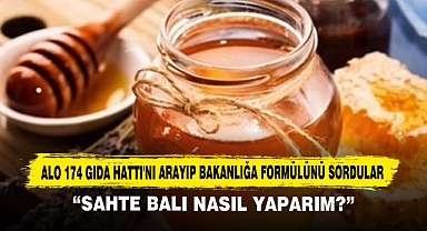 ALO 174 Gıda Hattı'nı Arayıp Bakanlığa Formülünü Sordular: “Sahte Balı Nasıl Yaparım?”