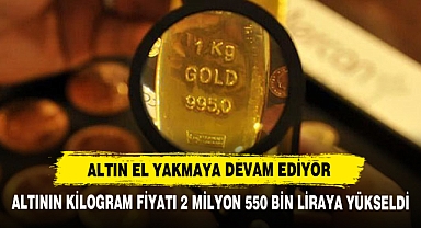 Altının Kilogram Fiyatı 2 Milyon 550 Bin Liraya Yükseldi