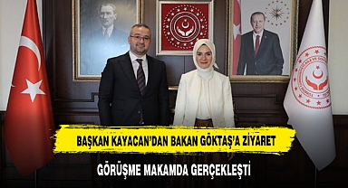 BAKAN GÖKTAŞ MERKEZ BANKASI BAŞKANI KARAHAN'I ZİYARET ETTİ