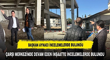 BAŞKAN AYNACI İNCELEMELERDE BULUNDU