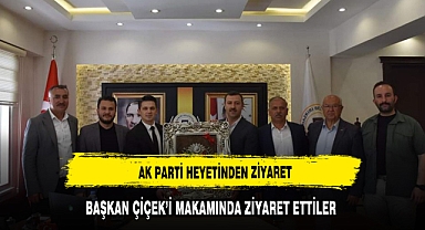 BAŞKAN ÇİCEK'İ MAKAMINDA ZİYARET ETTİLER