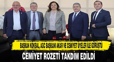 Başkan Köksal, AGC Başkanı Akar ve Cemiyet Üyeleri İle Görüştü
