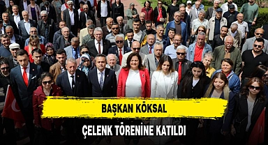 BAŞKAN KÖKSAL, ÇELENK TÖRENİNE KATILDI