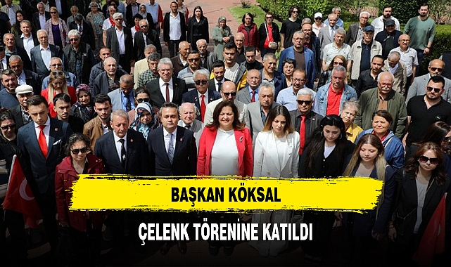 BAŞKAN KÖKSAL, ÇELENK TÖRENİNE KATILDI