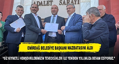 Başkan Koyuncu Mazbatasını aldı