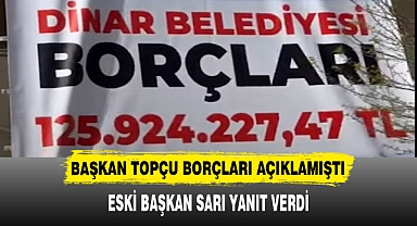 BAŞKAN TOPÇU BORÇLARI AÇIKLAMIŞTI ESKİ BAŞKAN SARI YANIT VERDİ