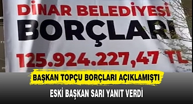 BAŞKAN TOPÇU BORÇLARI AÇIKLAMIŞTI  ESKİ BAŞKAN SARI YANIT VERDİ