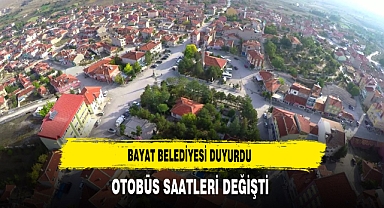 Bayat Belediyesi Duyurdu Otobüs Saatleri Değişti