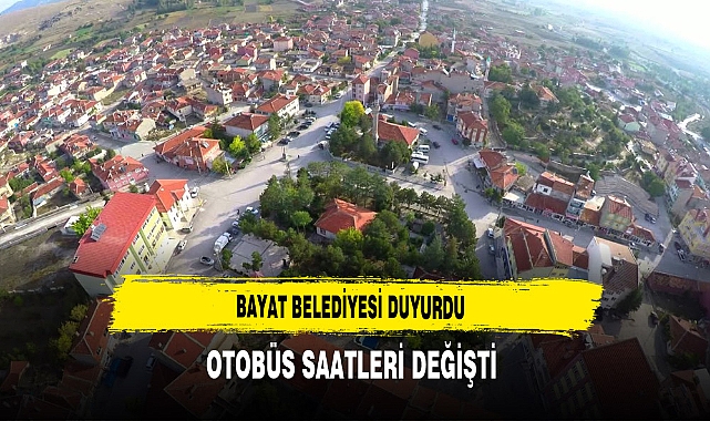 Bayat Belediyesi Duyurdu Otobüs Saatleri Değişti