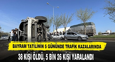 Bayram Tatilinin 5 Gününde Trafik Kazalarında 38 Kişi Öldü, 5 Bin 26 Kişi Yaralandı