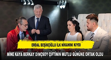 Belediye başkanı seçilen Erdal Beşikçioğlu ilk nikahını kıydı