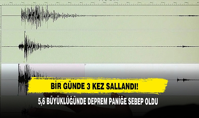 Bir Günde 3 Kez Sallandı! Tokat'da 5,6 Büyüklüğünde Deprem!