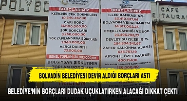 BOLVADİN BELEDİYESİ BİLANÇOSUNU ASTI ALACAKLARI VE BORÇLARI DİKKAT ÇEKTİ