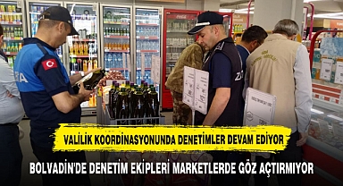 BOLVADİN'DE DENETİM EKİPLERİ MARKETLERDE GÖZ AÇTIRMIYOR