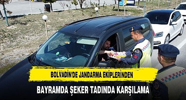 Bolvadin'de Jandarma Ekiplerinden Bayramda Şeker Tadında Karşılama