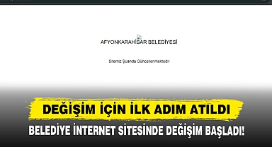 Değişim İçin İlk Adım Atıldı: Belediye İnternet Sitesinde Değişim Başladı!