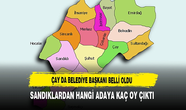 Çay da Belediye Başkanı Belli Oldu Sandıklardan Hangi Adaya Kaç Oy Çıktı
