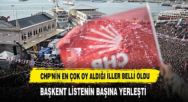 CHP'nin en yüksek oy aldığı iller belli oldu