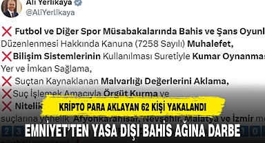 EMNİYET'TEN YASA DIŞI BAHİS AĞINA DARBE