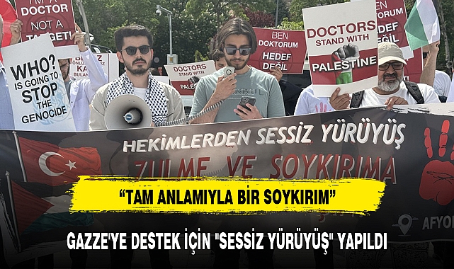 GAZZE'YE DESTEK İÇİN "SESSİZ YÜRÜYÜŞ" YAPILDI