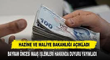 Hazine Ve Maliye Bakanlığı Açıkladı