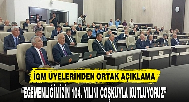 İGM ÜYELERİNDEN ORTAK AÇIKLAMA