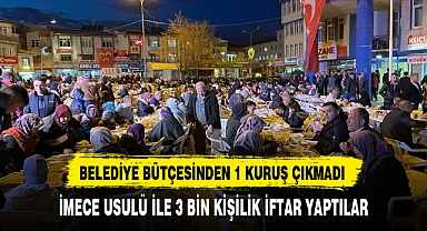 İMECE USULÜ İLE 3 BİN KİŞİLİK İFTAR YAPTILAR