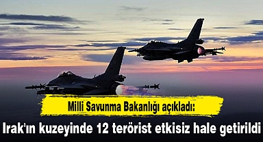 Irak'ın kuzeyinde 12 terörist etkisiz hale getirildi