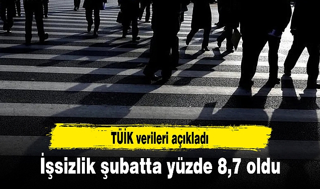 İşsizlik şubatta yüzde 8,7 oldu