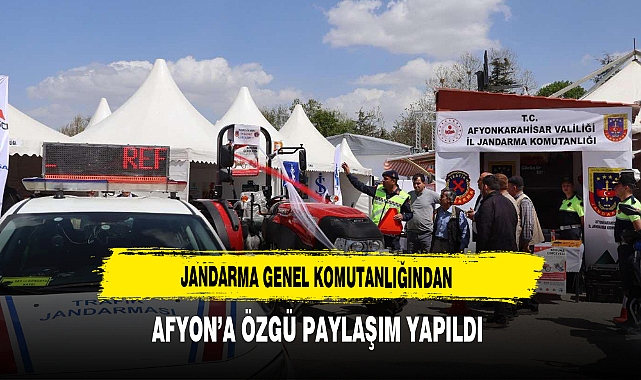 Jandarma Genel Komutanlığından Afyon'a Özgü Paylaşım Yapıldı