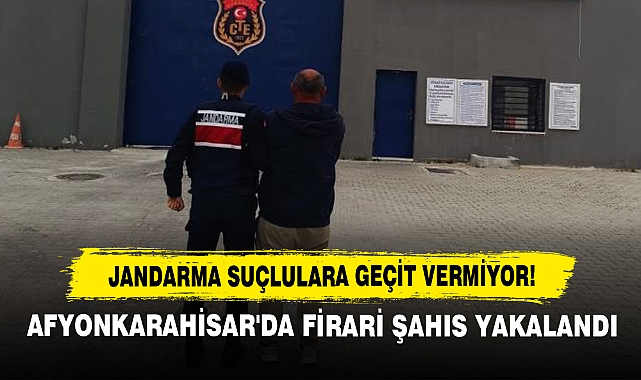Jandarma Suçlulara Geçit Vermiyor!  Afyonkarahisar'da Firari Şahıs Yakalandı