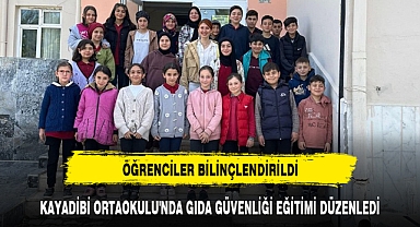 KAYADİBİ ORTAOKULU'NDA GIDA GÜVENLİĞİ EĞİTİMİ DÜZENLEDİ
