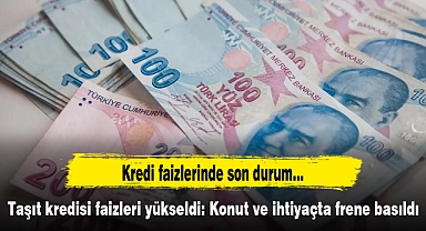 Kredi faizlerinde son durum... Taşıt kredisi faizleri yükseldi: Konut ve ihtiyaçta frene basıldı