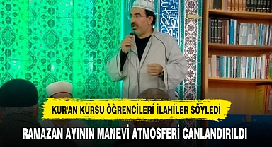 KUR'AN KURSU ÖĞRENCİLERİ İLAHİLER SÖYLEDİ