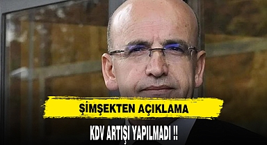 Mehmet Şimşek: KDV artışı yapılmadı