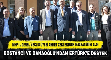 MHP İl Genel Meclis Üyesi Ahmet Zeki Ertürk Mazbatasını Aldı