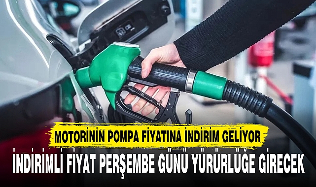 MOTORİNİN POMPA FİYATINA İNDİRİM GELİYOR