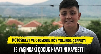 Motosiklet Ve Otomobil Köy Yolunda Çarpıştı