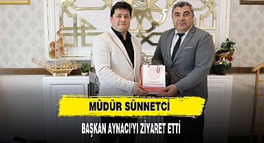 Müdür Sünnetci Başkan Aynacı’yı Ziyaret Etti